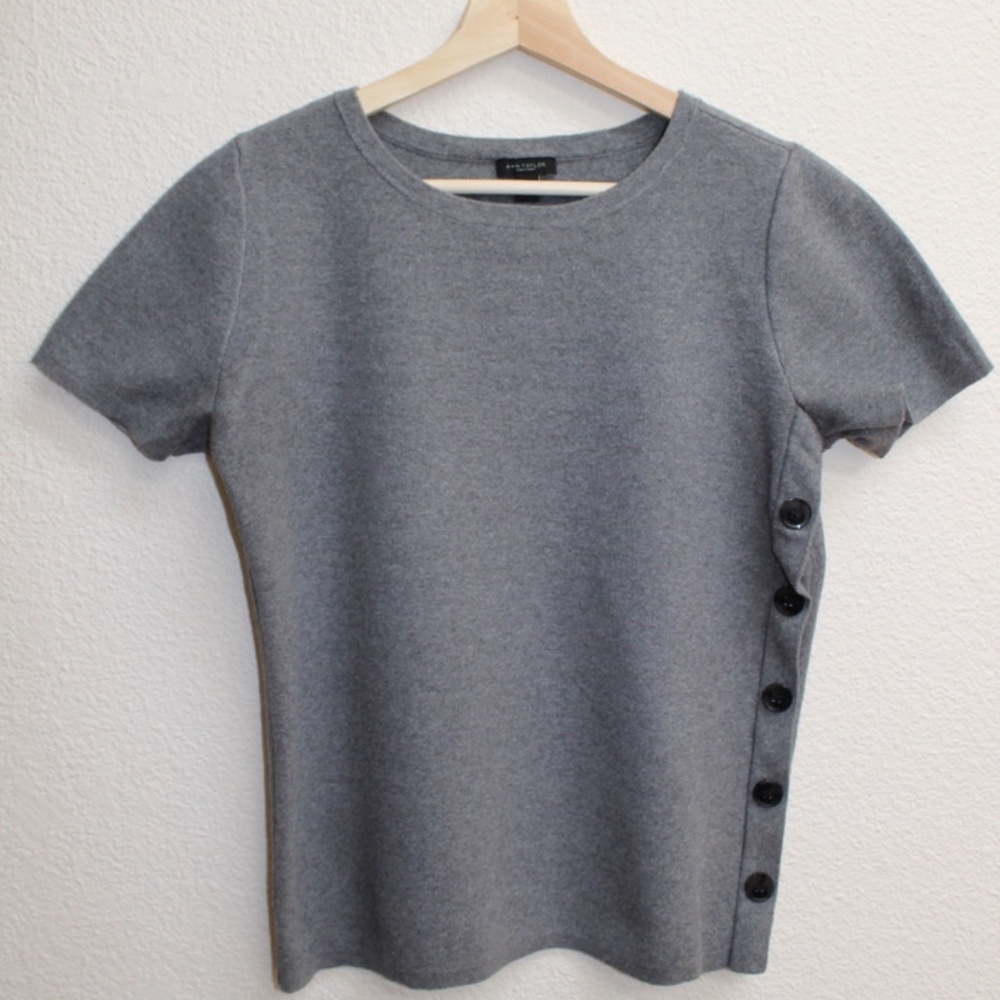 Ann Taylor Factory Button Accent Sweater